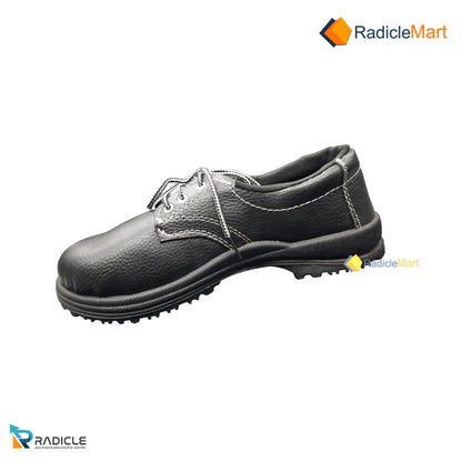 BLACK SYNTHETIC SAFETY SHOES Q2 (WITH STEEL TOE)