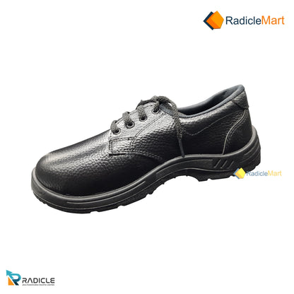 BLACK SYNTHETIC SAFETY SHOES (WITH STEEL TOE)