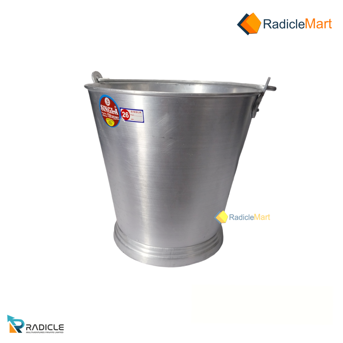 ALUMINUM BUCKET 25LTRS